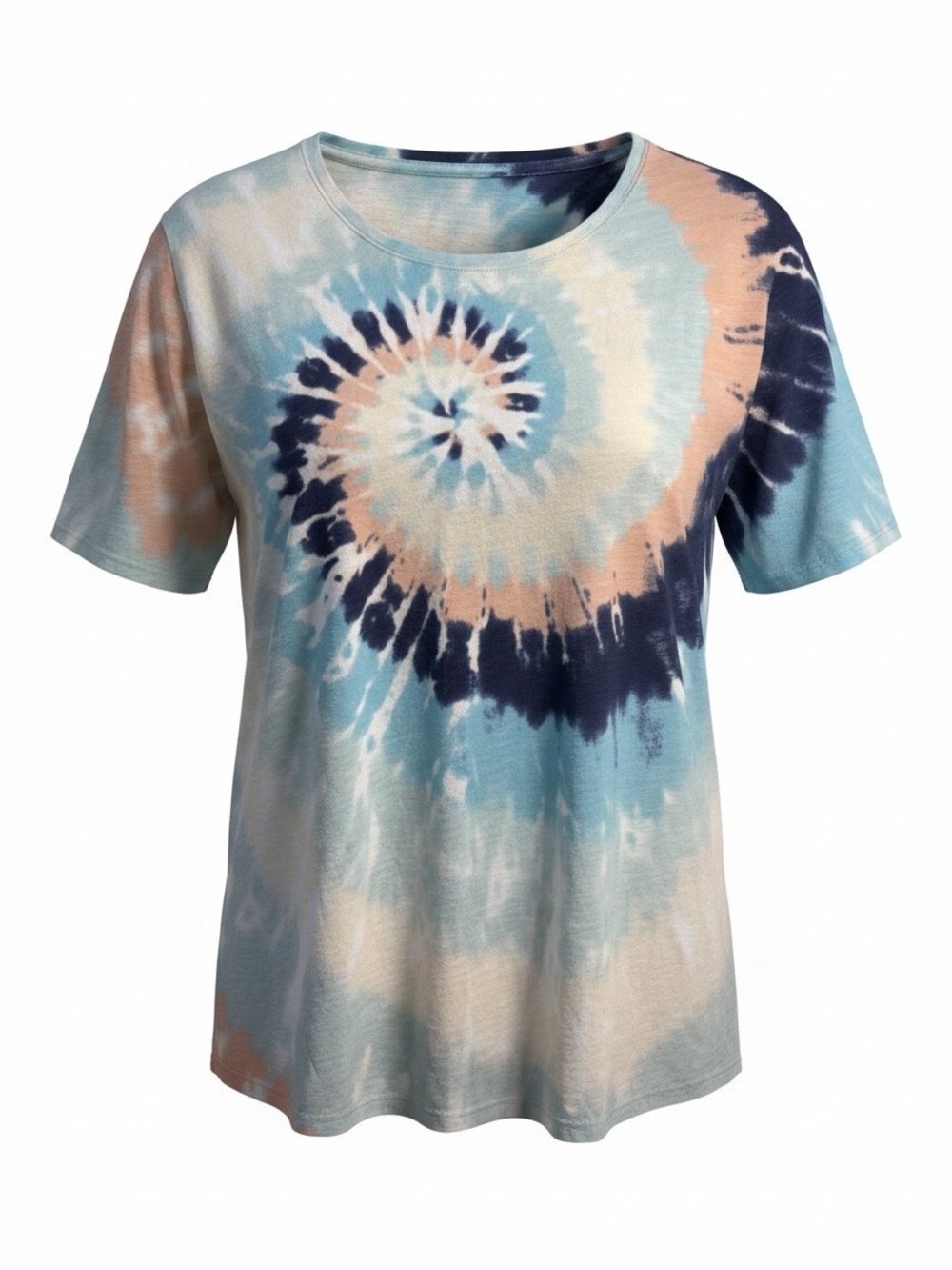 Sonoma Woman’s Plus 2X Tie Dye Short Sleeve T-Shirt Boho Beach Hippie Like New
